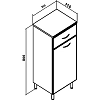 Тумба под раковину Runo Эконом 112 белый