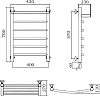 Полотенцесушитель электрический Aquanerzh Дуга с полкой L 70x40 05-02A7040_L