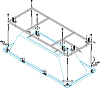 Каркас для ванны Cezares EMP-180-80-MF-R