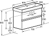 Тумба с раковиной Roca Oleta 80 ZRU9307570 + смеситель, белый матовый