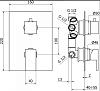 Смеситель для душа Cezares CZR-VDIM5-01-Cr, хром