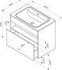 Тумба под раковину AM.PM Func 80 M8FFUX0801OF, подвесной дуб