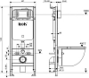 Комплект инсталляция IDDIS BASB020i73 с подвесным унитазом и кнопкой смыва