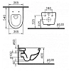 Инсталляция Vitra с безободковым унитазом Vitra Sento 7748B003-0075, сиденье микролифт, комплект