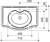 Мебельная раковина Caprigo 158-G 3070