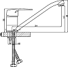 Смеситель Rossinka F F40-21U для кухонной мойки