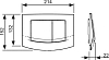 Кнопка смыва Tece Ambia 9240200 белая