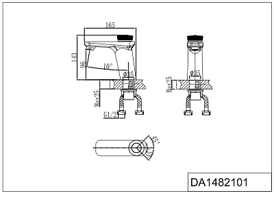Смеситель для раковины D&K Bayern.Alfeld DA1482101 хром