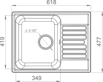Кухонная мойка GranFest Quarz GF-Z-13 черный