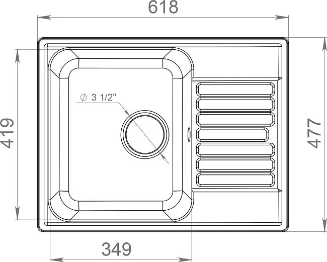 Кухонная мойка GranFest Quarz GF-Z-13 черный