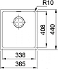 Кухонная мойка 36 см Franke Sirius SID 110-34 3,5" 125.0443.349, полярный белый