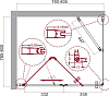 Душевой уголок BelBagno ALBANO-AS-1-80-C-Cr