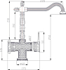 Смеситель Zorg Antic A 50 KF-BR для кухонной мойки