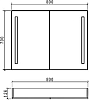 Зеркало-шкаф BelBagno SPC-2A-DL-BL-800