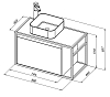 Тумба под раковину Aquanet Nova Lite Loft 90 00261652 белый