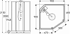 Душевая кабина IDO Showerama 10-5 Comfort 90x90 131.401.201.301, профиль белый, стекло прозрачное