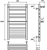 Полотенцесушитель водяной Point Артемида PN14150P П8 500x1000 c двумя полками, хром