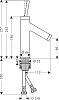 Смеситель для раковины Axor Starck 10117800, сталь