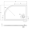 Душевой поддон из искусственного камня BelBagno TRAY-MR-UNO-RH-120/80-550-35-W-L 120x80 левый, белый