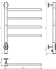 Полотенцесушитель электрический Vincea 43x60 VTD-1S1CE, хром