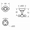 Двойной крючок Cezares Aphrodite APHRODITE-DHK2-03/24-M, золото