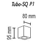 Потолочный светильник TopDecor Tubo8 SQ P1 18