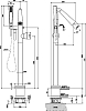 Напольный смеситель для ванны Gessi Cono 45028#031, хром