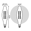 Лампа светодиодная филаментная Gauss E27 8W 2400K золотая 155802008