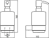 Дозатор для жидкого мыла Emco Loft 0521 016 00, нержавеющая сталь