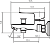 Смеситель для ванны с душем STWORKI Вестервик HF-VES-10-000