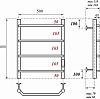 Полотенцесушитель электрический Point PN06856 П4 500x600 диммер справа, хром