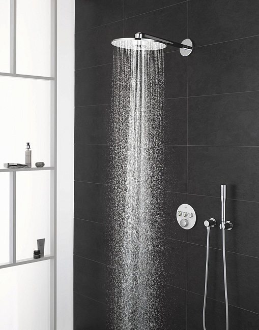 Верхний душ Grohe Rainshower SmartActive 26475LS0 белая луна
