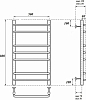 Полотенцесушитель водяной Point PN09158 П7 500x800, хром