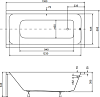 Акриловая ванна Besco Modern 140х70 WAM-140-MO