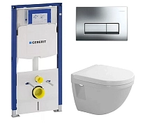 Инсталляция Geberit с унитазом Duravit Starck 3 2202090000, сиденье микролифт, комплект