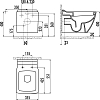 Подвесной унитаз Creavit TP324 TP324.001