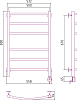 Полотенцесушитель электрический Стилье Формат 12 800x500 00512-8050 правый, хром
