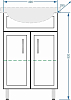 Тумба под раковину Stella Polar Концепт 55 SP-00000045, белый