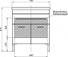 Тумба для комплекта Aquanet Верона 75 чёрная 1 ящик 2 двери