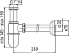 Сифон для раковины Nobili AV00103/2CR, хром