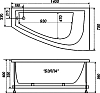 Акриловая ванна Triton Бэлла 140x75 Н0000009409