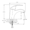 Смеситель для раковины Haiba HB1021 хром