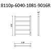 Полотенцесушитель электрический Маргроид Вид 81-10 Профильный 8110p-6040-1081-9016R белый