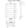 Полотенцесушитель электрический Тругор Браво серия 1 Браво1/элТЭН10060П хром