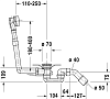 Слив-перелив для ванны хром Duravit Starck 79028500
