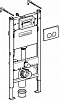 Комплект инсталляции Geberit Duofix Delta 458.124.21.1 3 в 1 с кнопкой смыва и подвесным унитазом Geberit Acanto 500.600.01.2 с сиденьем микролифт 500.605.01.2