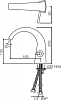 Смеситель для раковины без донного клапана Jaquar Arc ARC-CHR-87011B