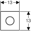Кнопка смыва Geberit Sigma 10 116.025.SN.1 нержавеющая сталь
