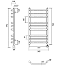 Полотенцесушитель электрический Domoterm Лаура Лаура П9 500х700 ER хром