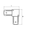 Коннектор L-образный Lightstar Barra 502129